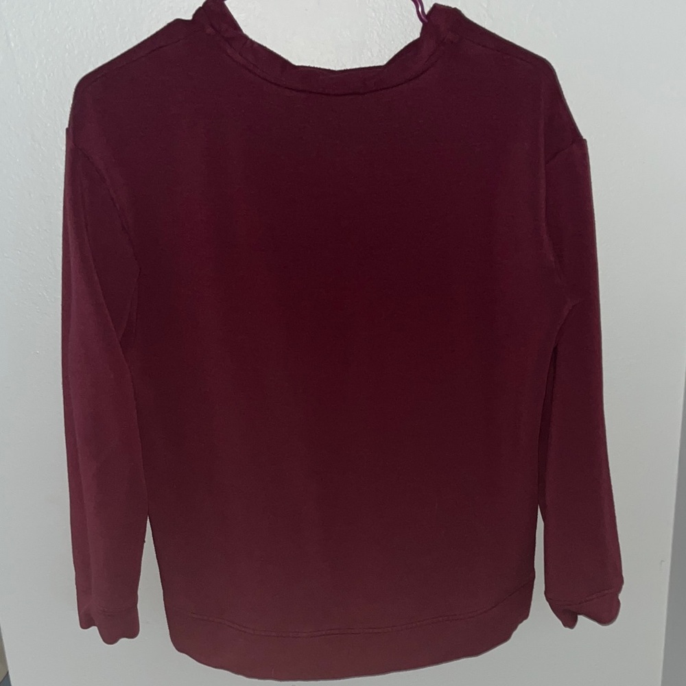 Orvis Deep Red Cowl Neck Sweater